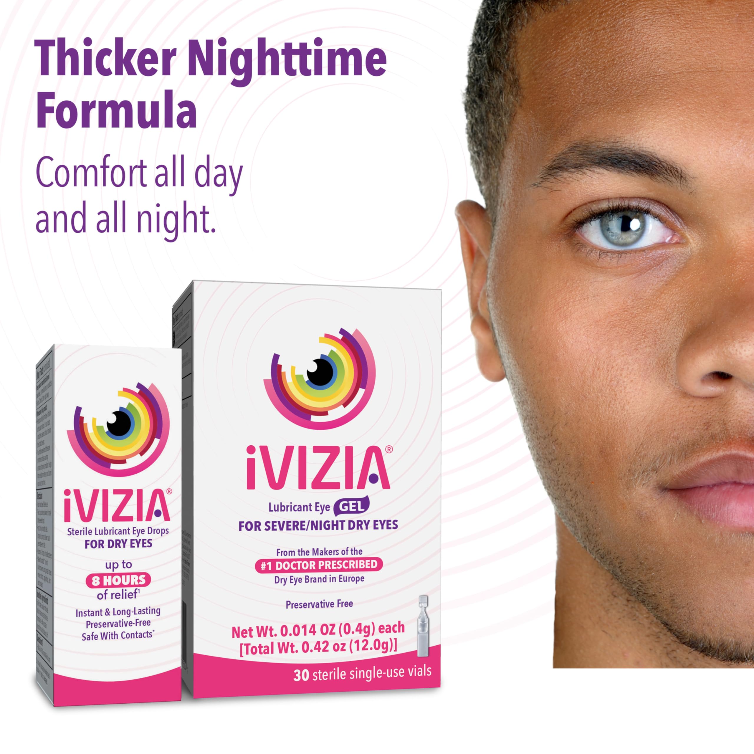 iVIZIA Sterile Lubricant Eye Drops for Dry Eyes