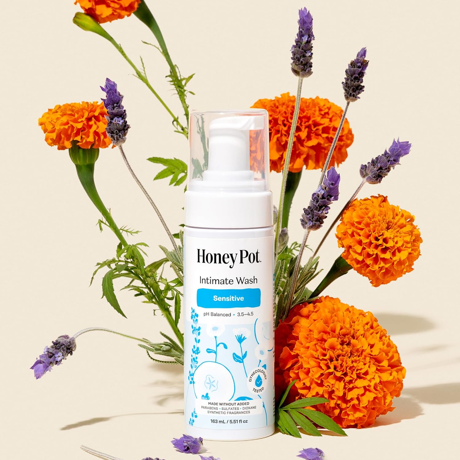 The Honey Pot Company Sensitive Intimate Wash, 5.51 Fluid Oz