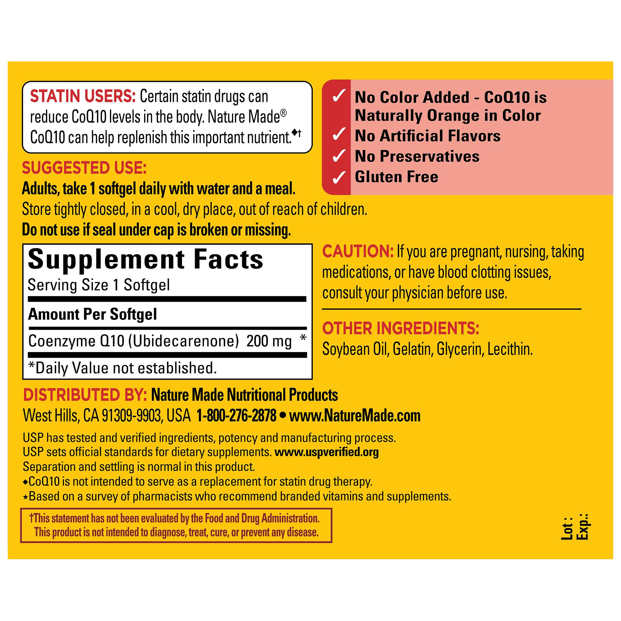 Nature Made CoQ10 200mg