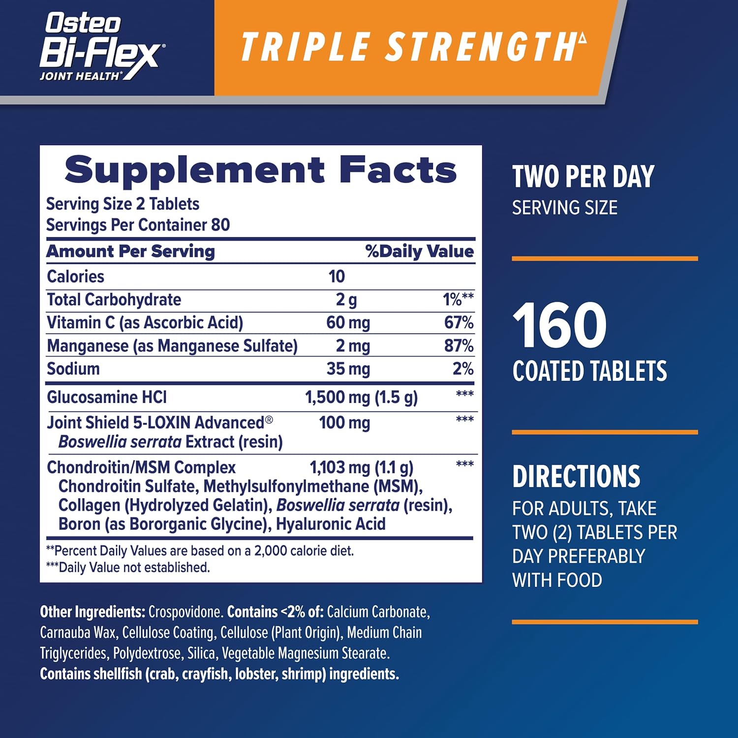 Osteo Bi-Flex Triple Strength Twin, 80 Count, 2pack