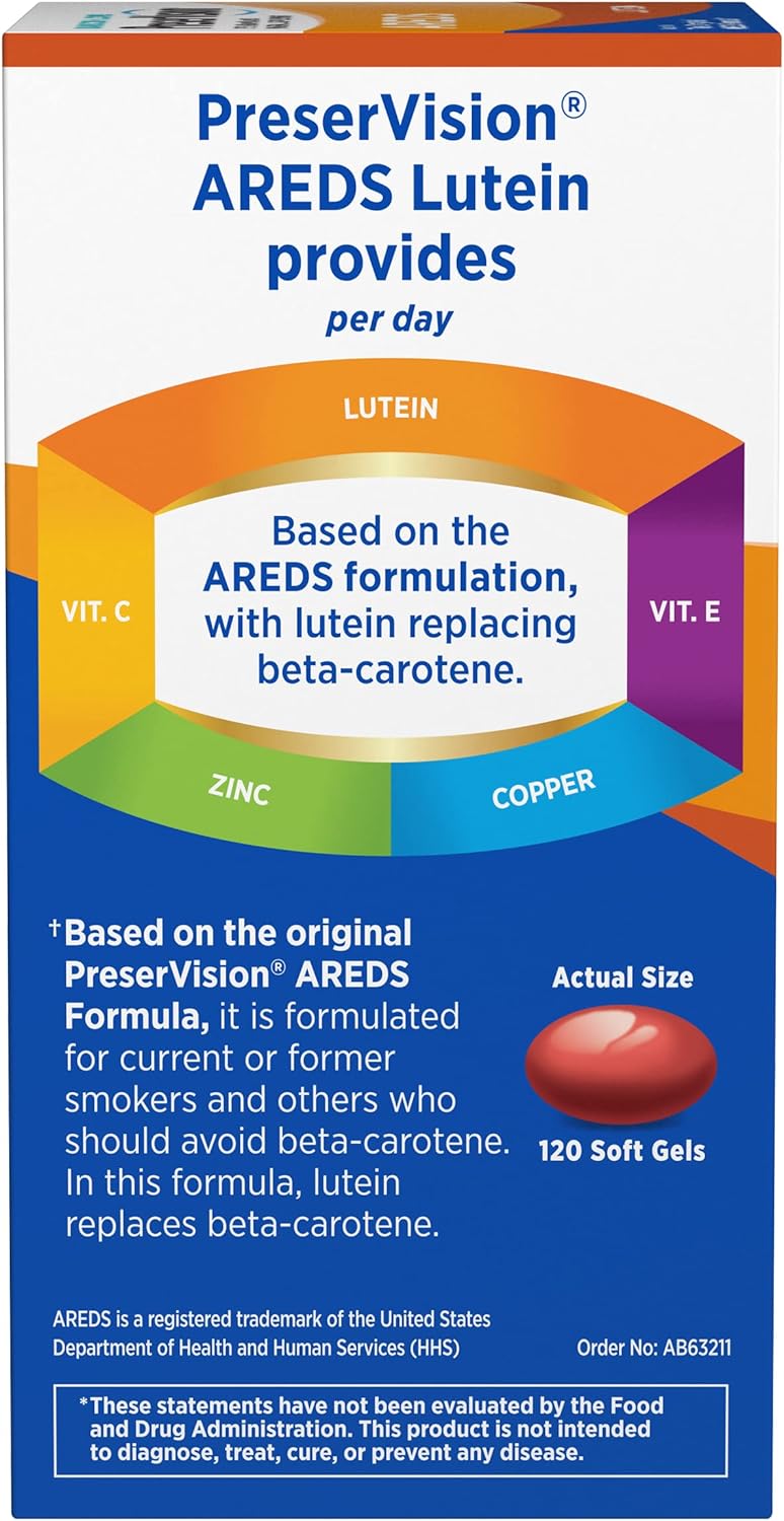 PreserVision AREDS Lutein Soft Gels, 120 ct