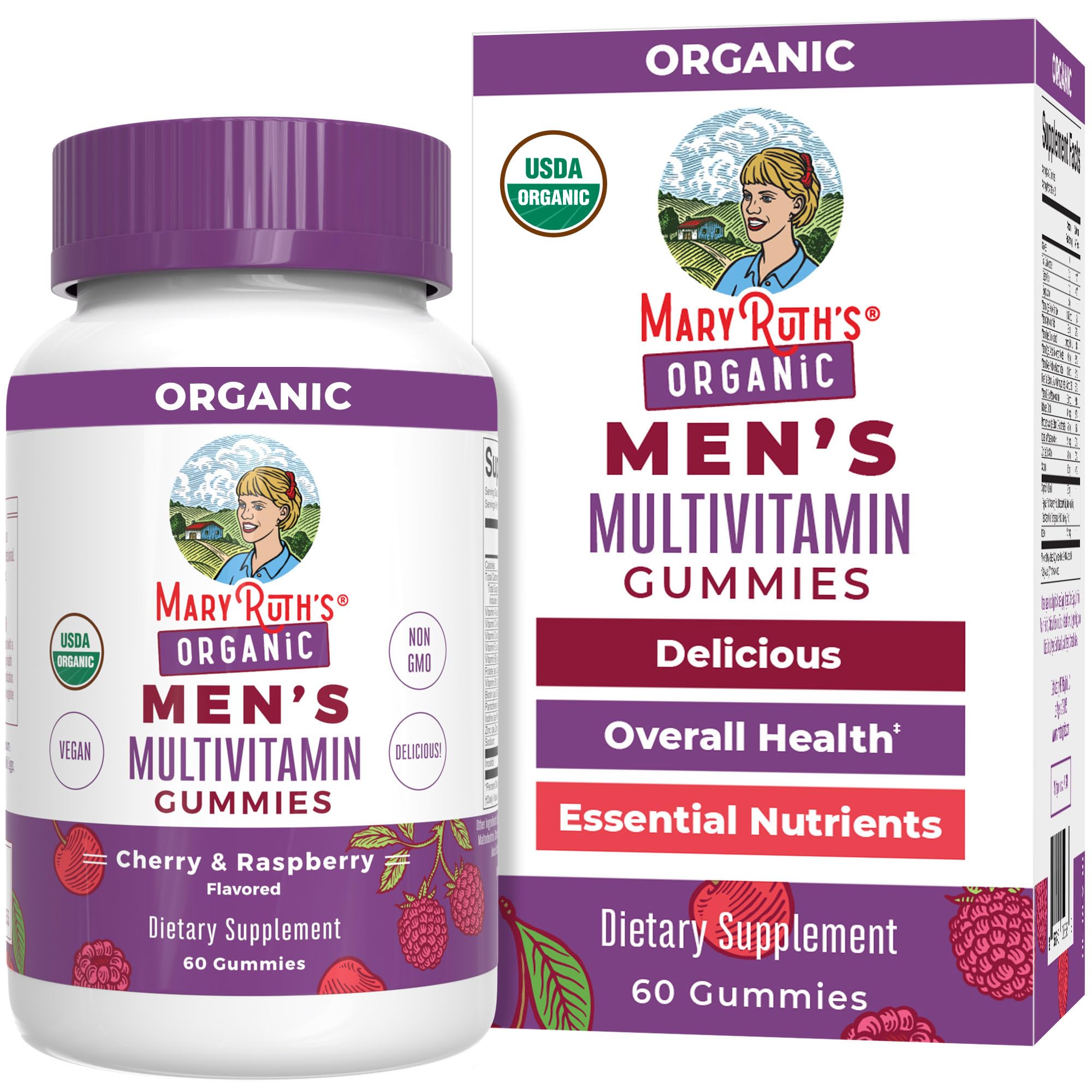 MaryRuth Organics Men's Multivitamin Gummies, 60 Count