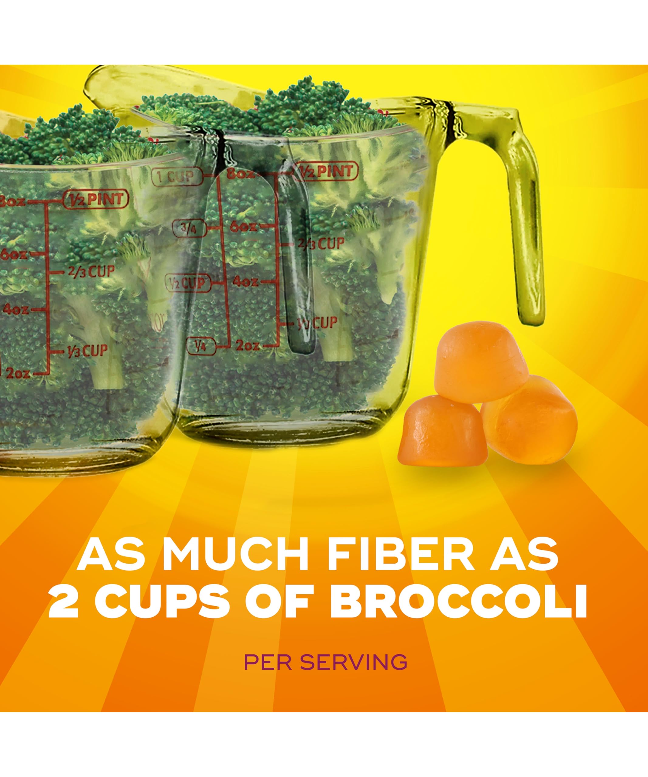 Metamucil Fiber 5g Gummies, Orange Flavor