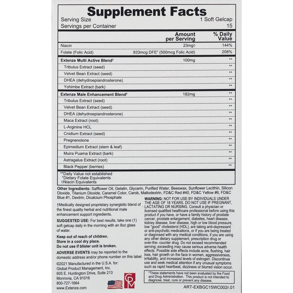 Extenze Extended Release Maximum Strength Male Enhancement