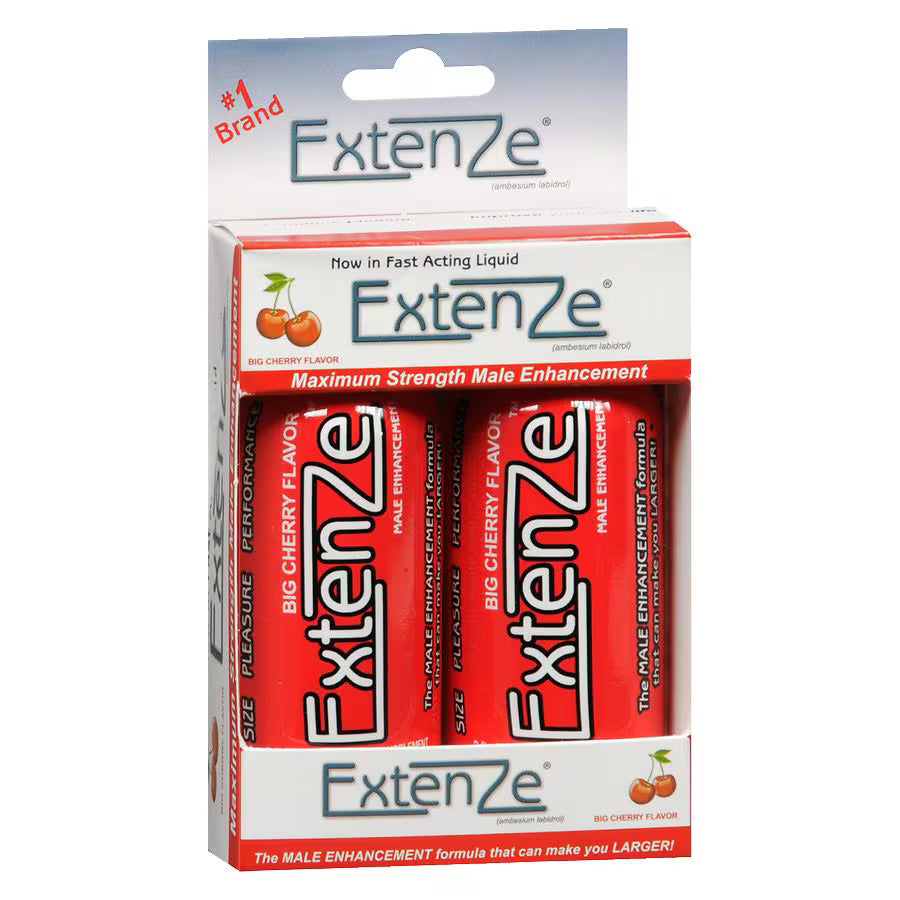 Extenze Original Formula Male Enhancement, Liquid Cherry, 2.0 oz, 2 pack