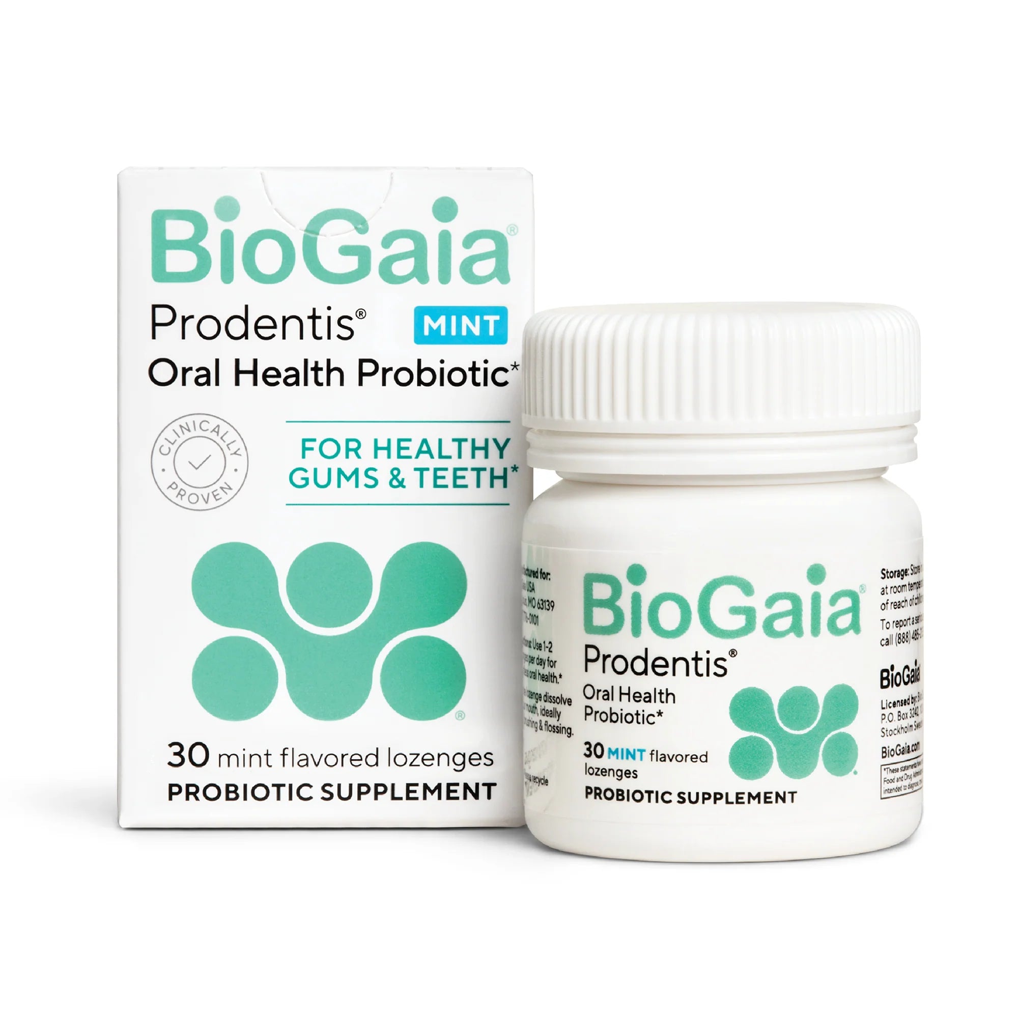 BioGaia Prodentis Mint Flavored, 30 Dental Probiotic Lozenges