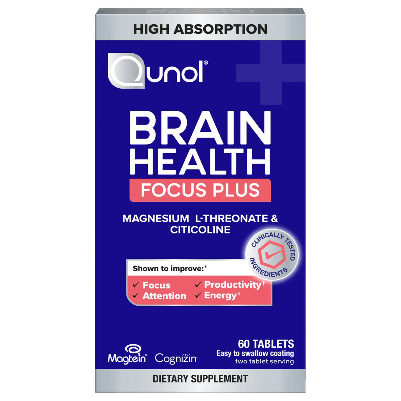 Qunol Brain Health Focus Plus, 60 Count