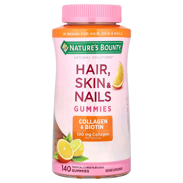 Nature's Bounty with Biotin and Collagen, Citrus Gummies, 140 Ct