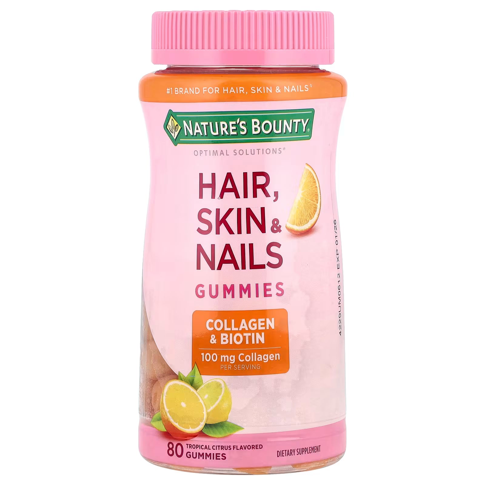 Nature's Bounty with Biotin and Collagen, Citrus Gummies, 140 Ct