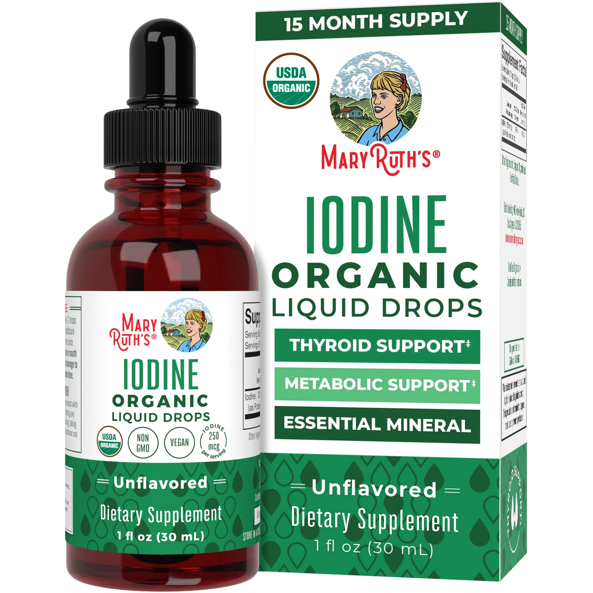 MaryRuth Organics Iodine Liquid Drops, 1 Fl Oz