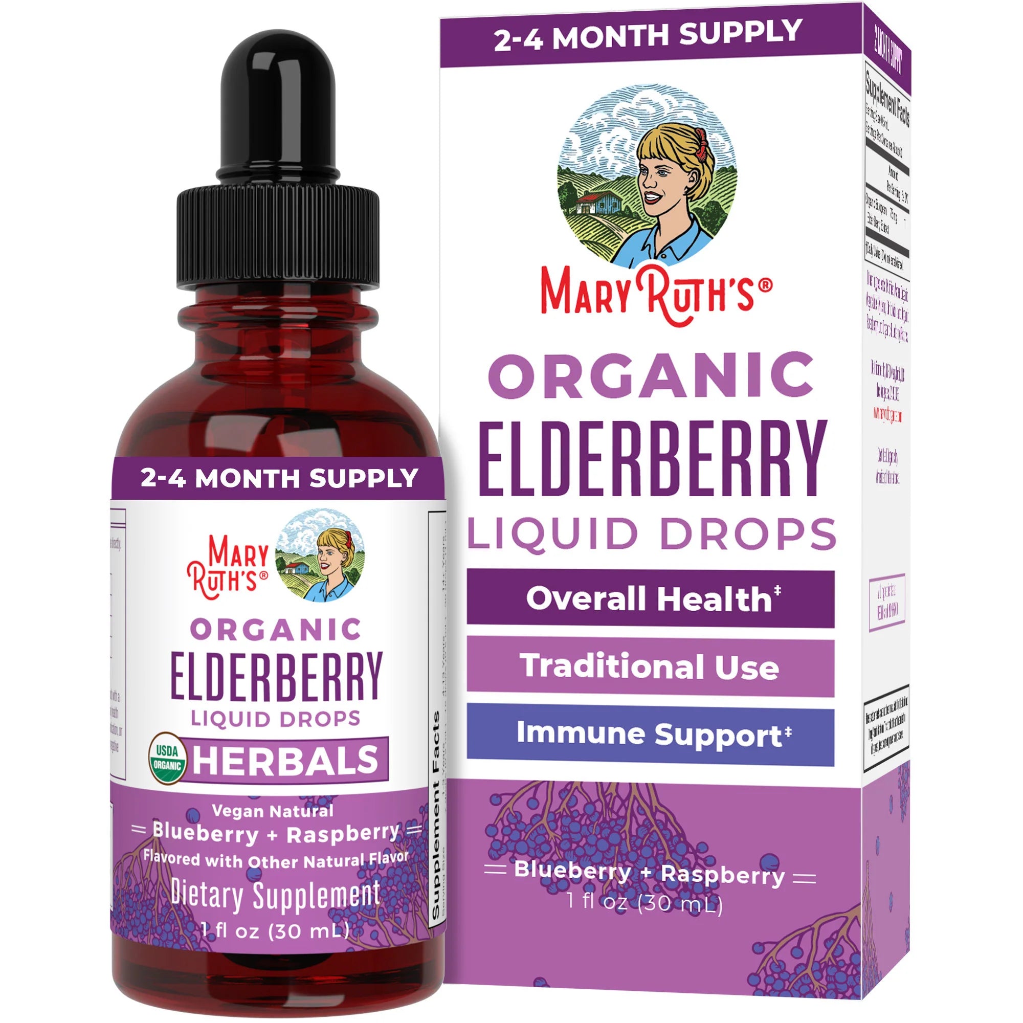 MaryRuth Organics Elderberry Syrup, 1 Fl Oz