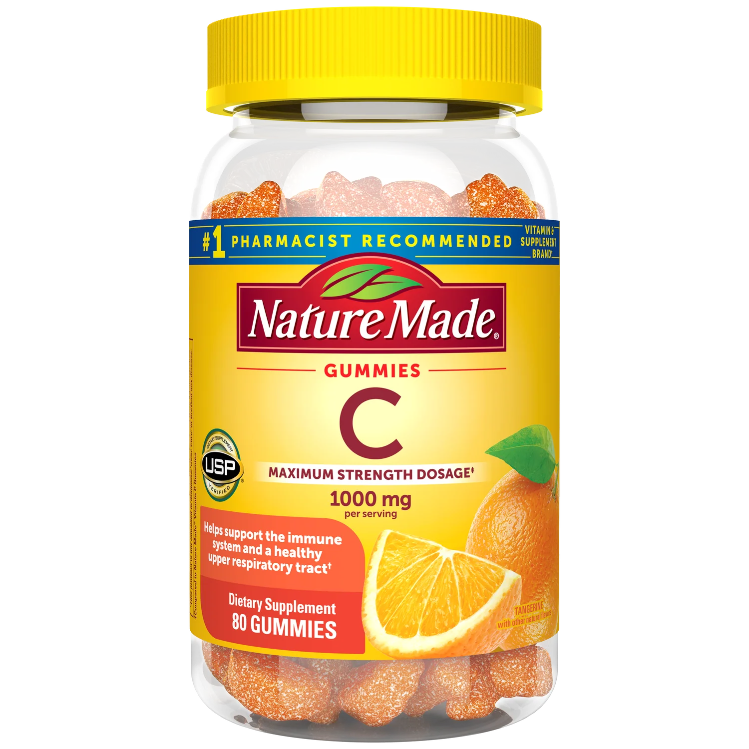 Nature Made Maximum Strength Dosage Vitamin C 1000mg, 80 Gummies