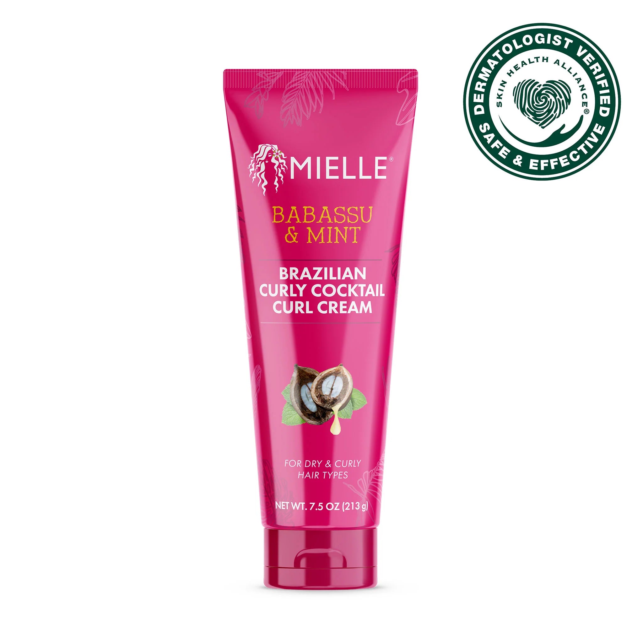 Mielle Organics Babassu & Mint Brazilian Curly Cocktail Curl Cream, 7.5 oz