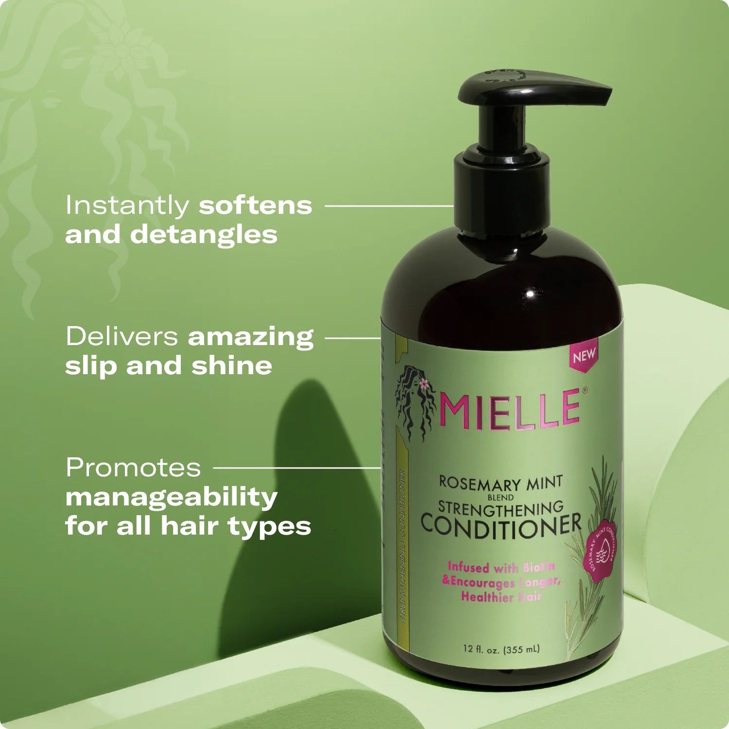 Mielle Organics Rosemary Mint Strengthening Conditioner, 12.0 oz