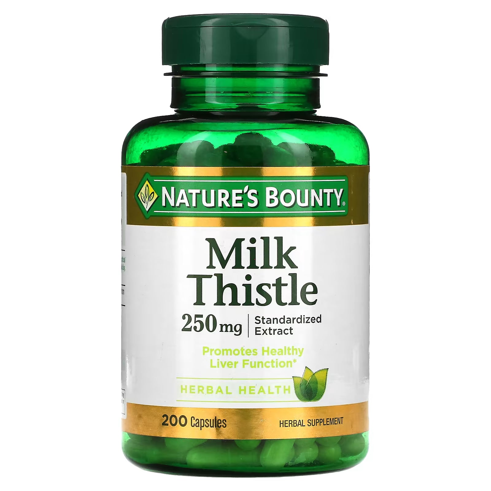 Nature's Bounty Milk Thistle Capsules, 250 mg , 200 Count