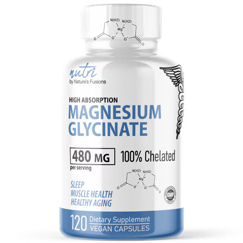 Nutri Magnesium Glycinate (High Absorption) 480 Mg - 120 Capsules