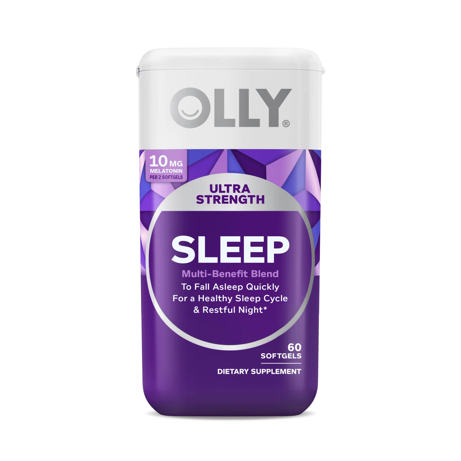 OLLY Ultra Strength Sleep Softgels, 10mg Melatonin,  60 Count