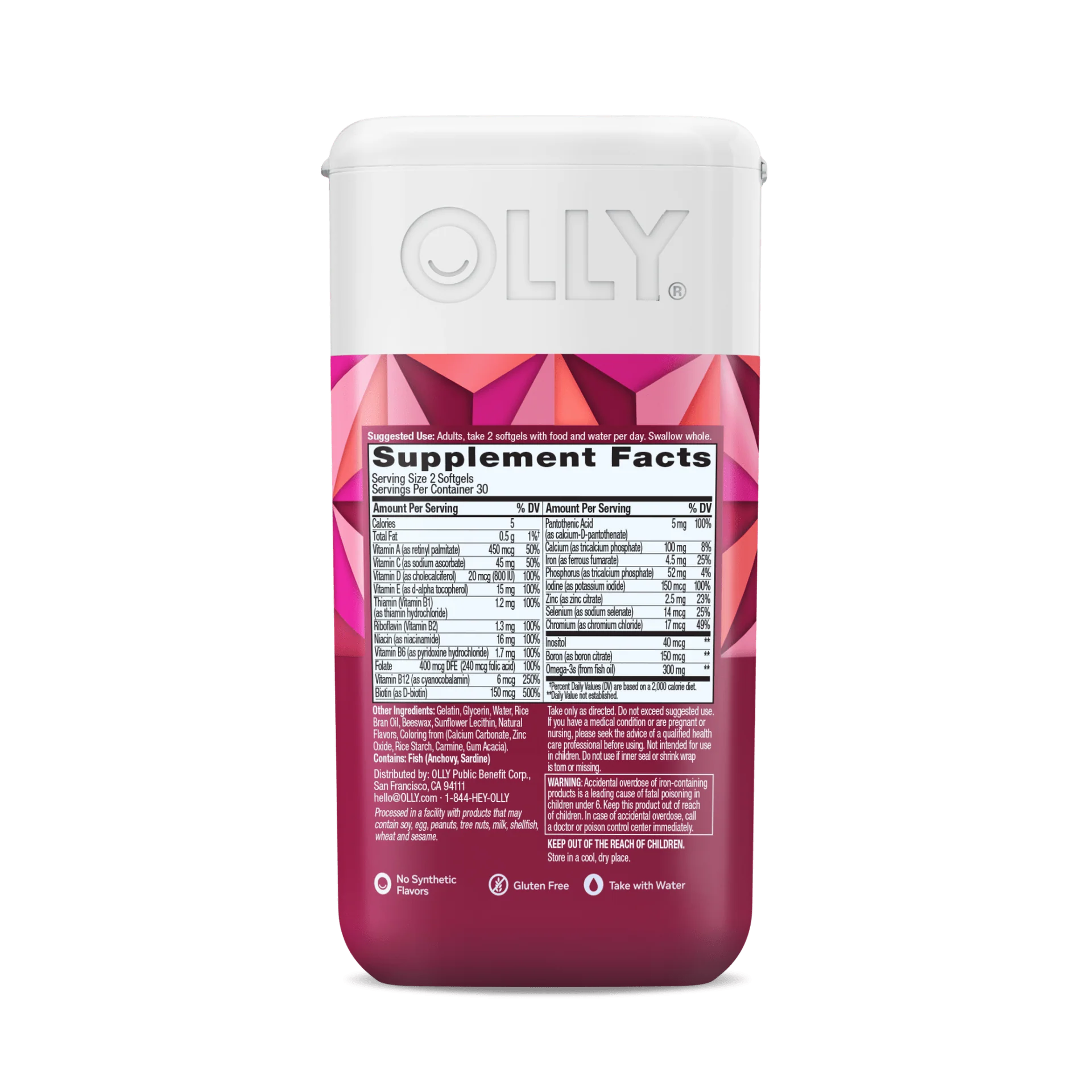 OLLY Ultra Strength Women's Multi & Omega-3, 60 Softgels