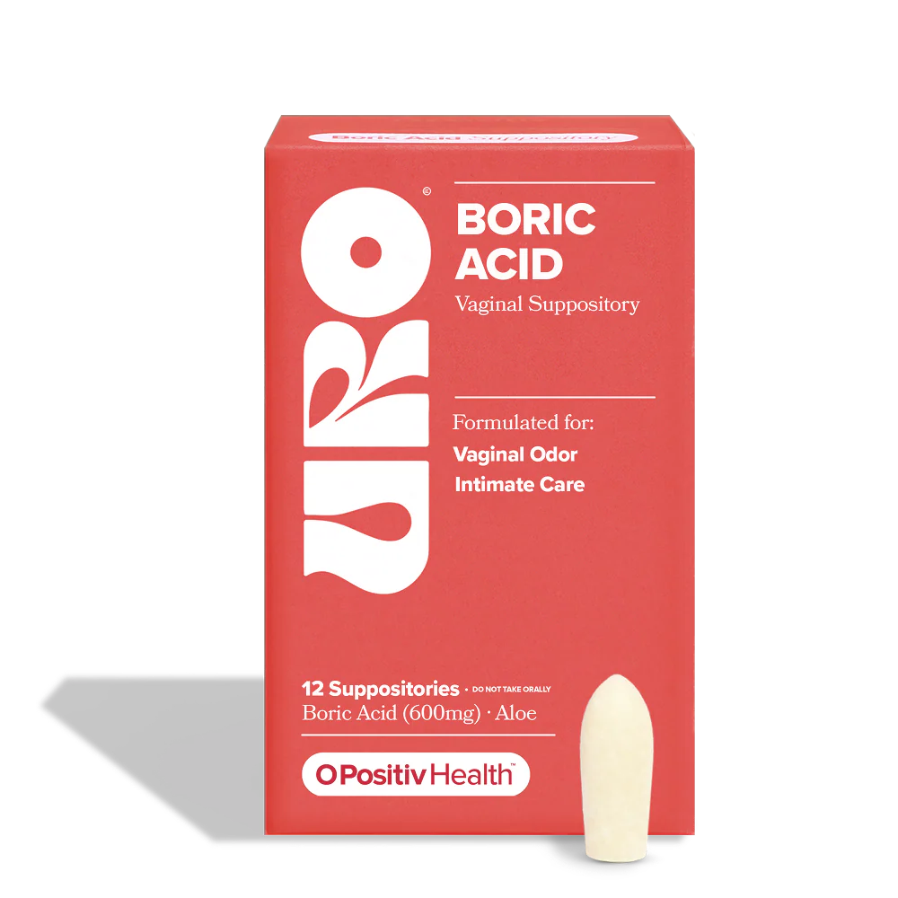 O Positiv URO Boric Acid Vaginal, 12 Suppository