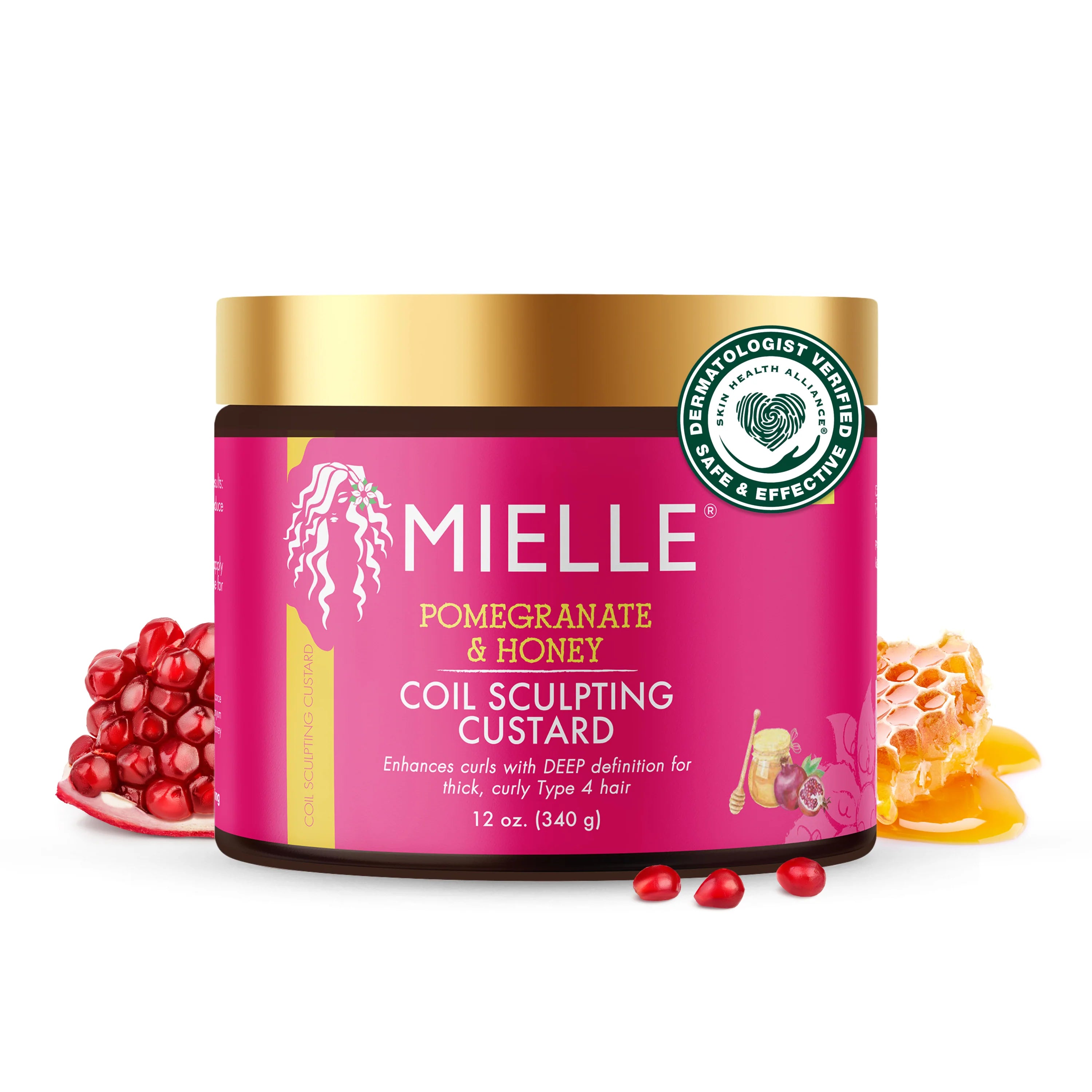 Mielle Organics Pomegranate & Honey Coil Sculpting Custard, 12.0 oz