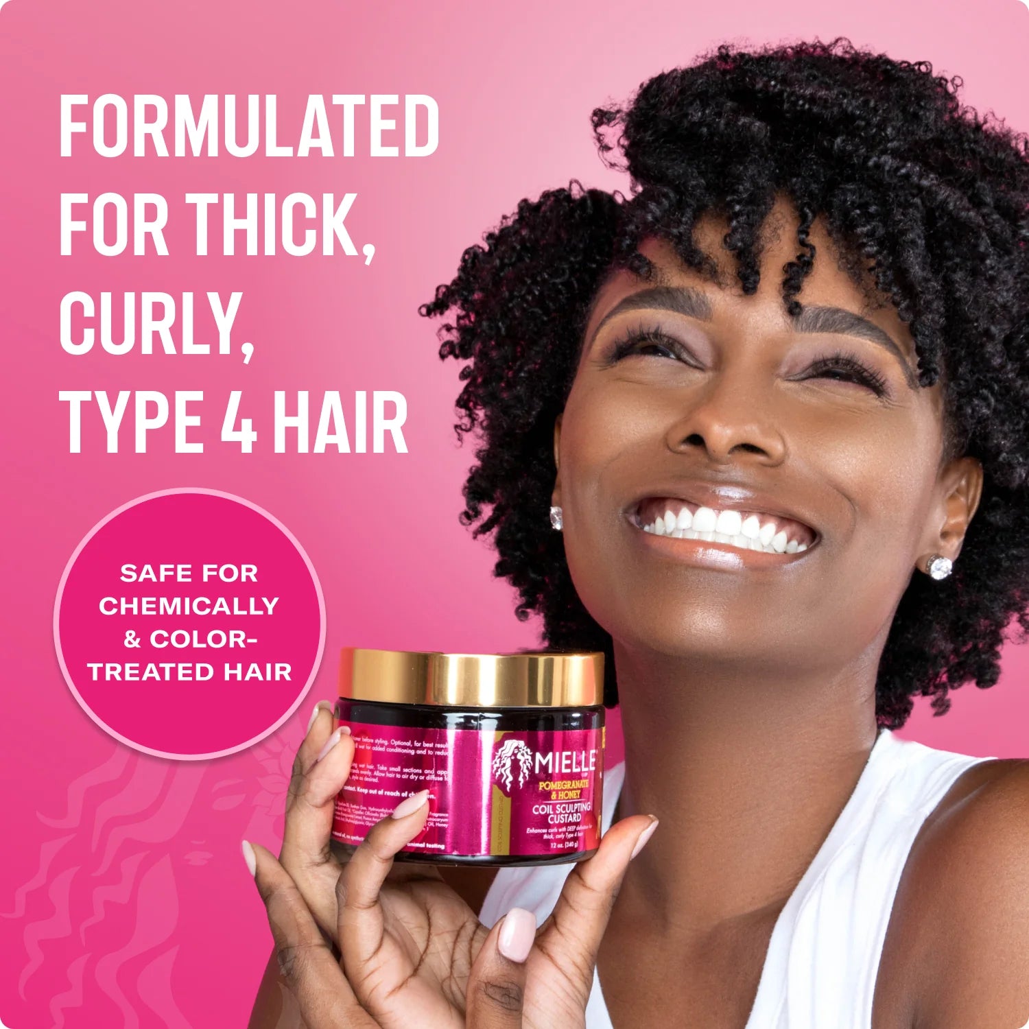 Mielle Organics Pomegranate & Honey Coil Sculpting Custard, 12.0 oz