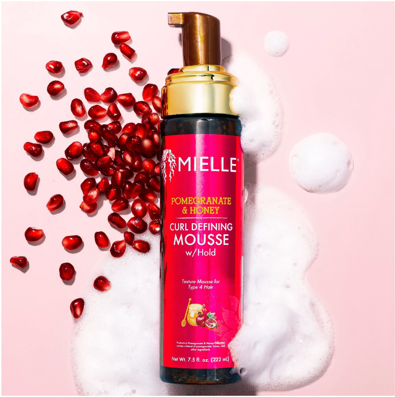 Mielle Organics Pomegranate & Honey,Curl Defining Mousse 7.5 fl oz