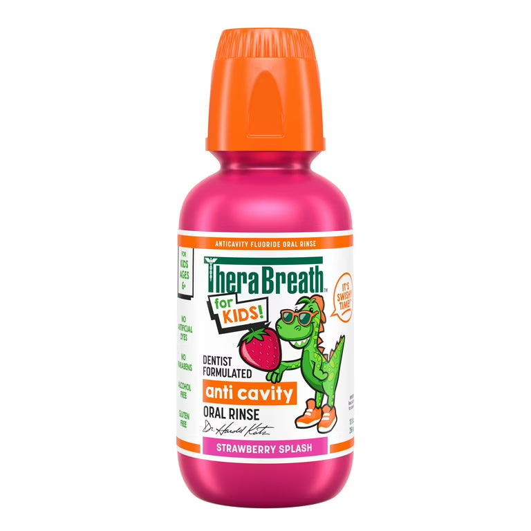 TheraBreath Kids Organic Wacky Watermelon Mouthwash, 16 Fl Oz