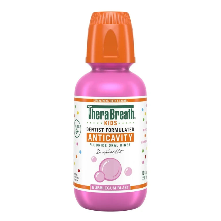 TheraBreath Kids Organic Wacky Watermelon Mouthwash, 16 Fl Oz