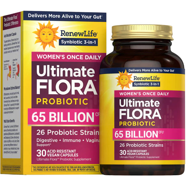Renew Life Ultimate Flora Women's Once Daily Probiotic 65 Billion, 30 Count