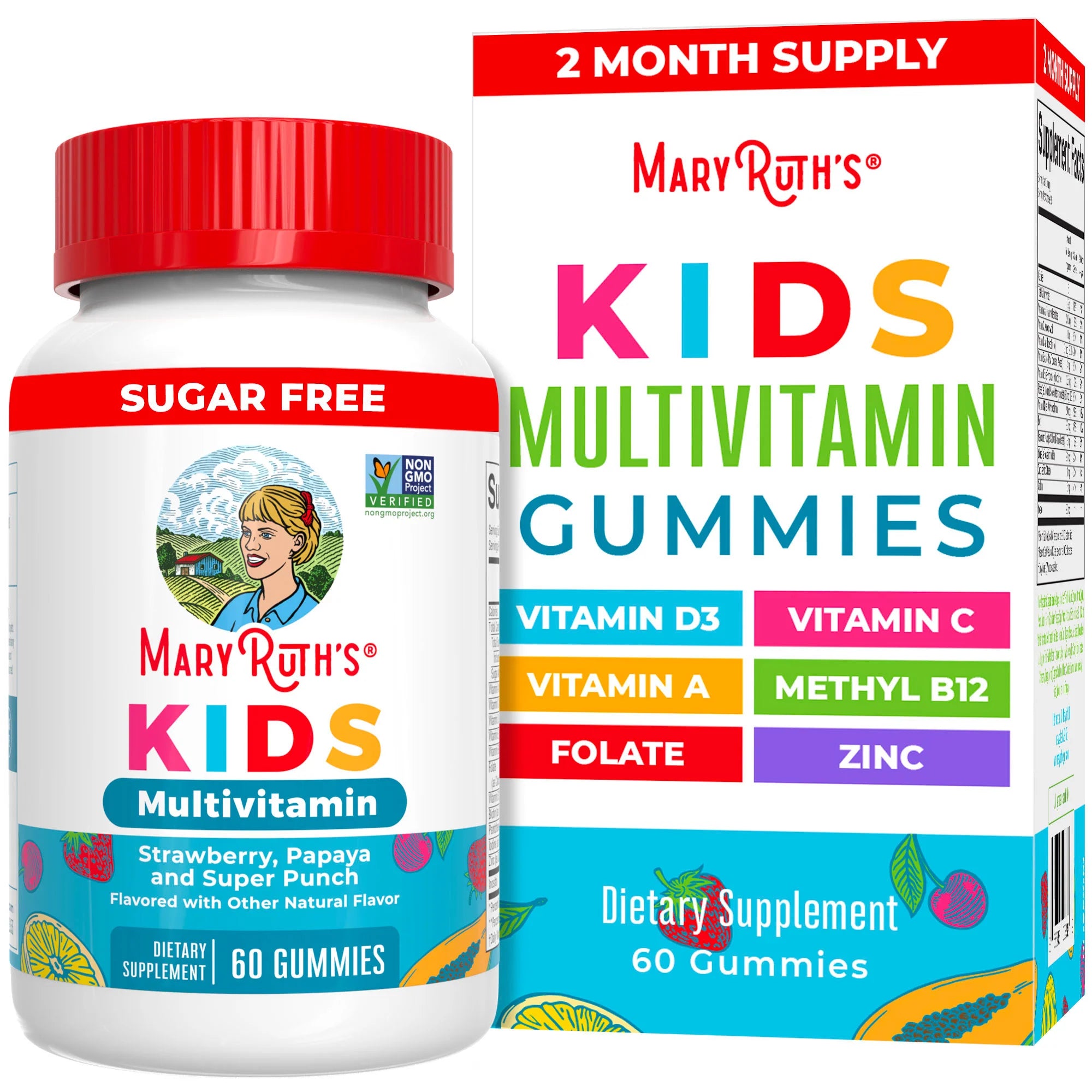 MaryRuth Organics Kids Multivitamin Gummies, 60 Count