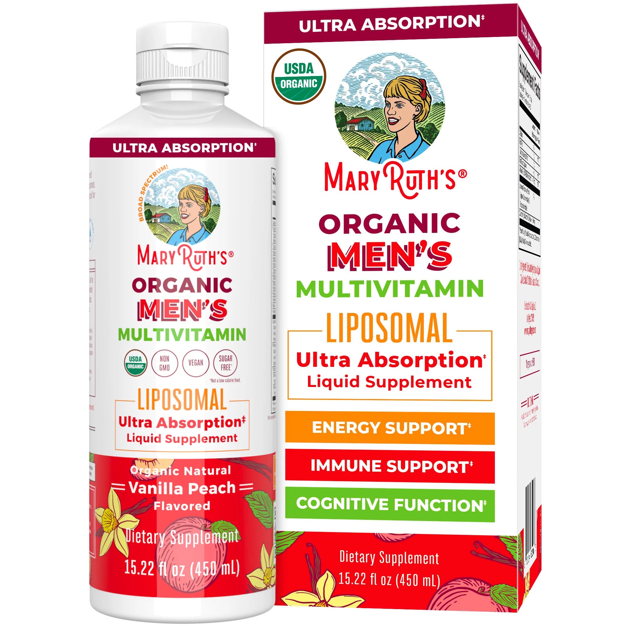 MaryRuth Organics Multivitamin for men, 15.22 Fl Oz