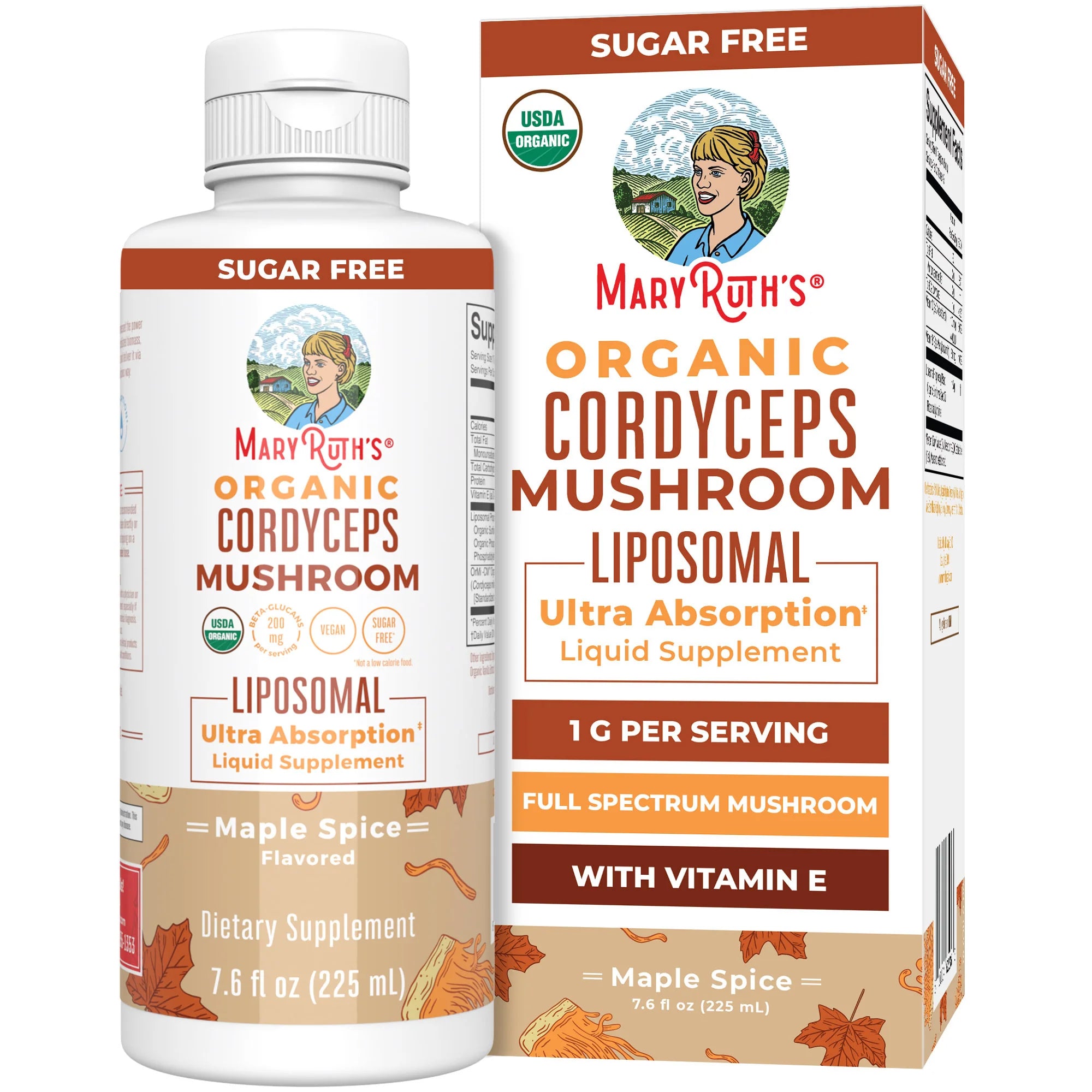 MaryRuth Organics Cordyceps Mushroom Supplement ,7.6 oz