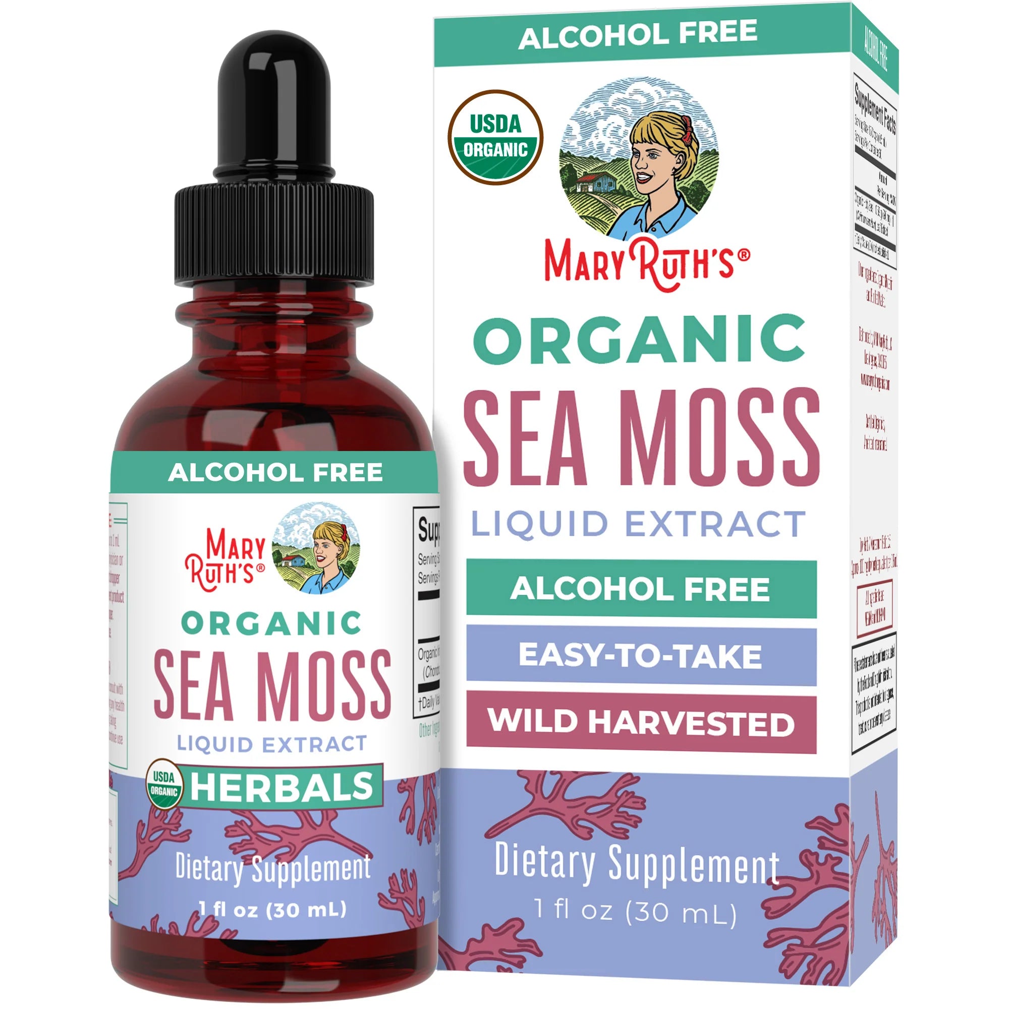 MaryRuth Organics Irish Sea Moss Liquid Drops, 1 Fl Oz